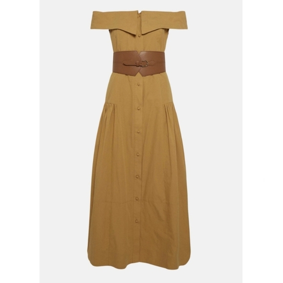 Karen Millen Organic Cotton Off The Shoulder Dress 2 - Picture 3 of 14